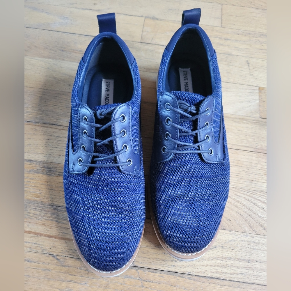 Steve Madden Blue Fabric & Leather Shoes